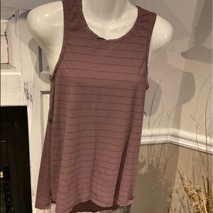 Lululemon Purple Striped Tank Top with Open Sides Size Small